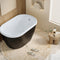 Baignoire sabot - 120 x 75 x 65 cm - Noire - 165 L - PICCOLA