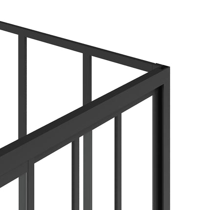 Paroi et porte de douche style industriel avec porte coulissante - noir mat - 100 cm - URBANIK
