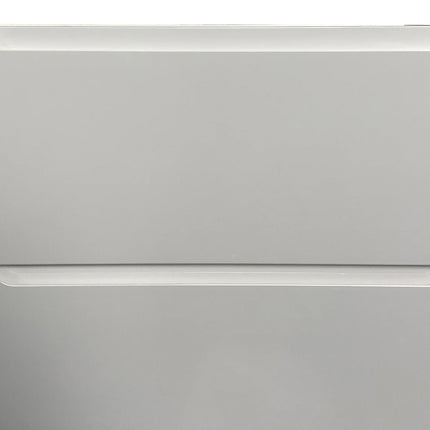 Meuble simple vasque laqué brillant avec vasque à encastrer - Blanc - 80 cm - STEFANIE