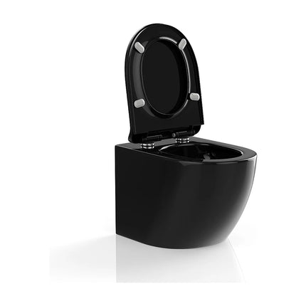 WC suspendu sans bride noir brillant - 36 cm - Les Essentiels DS CONCEPT