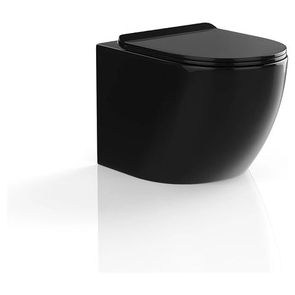 WC suspendu sans bride noir brillant - 36 cm - Les Essentiels DS CONCEPT