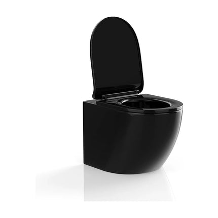 WC suspendu sans bride noir brillant - 36 cm - Les Essentiels DS CONCEPT