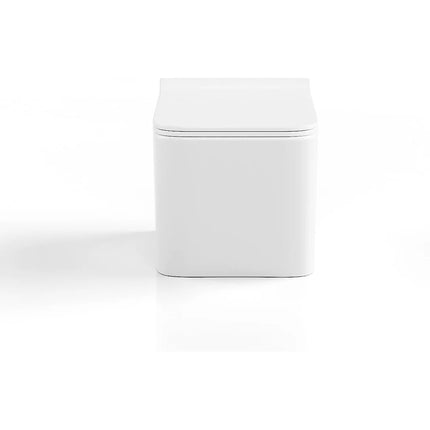 WC suspendu sans bride finition brillante avec abattant frein de chute - blanc - 35,5 cm - Les Essentiels DS CONCEPT