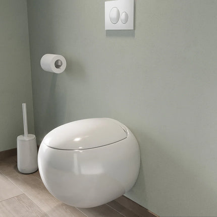 WC suspendu design mat avec abattant frein de chute - Noir mat - 40 cm - HURO II