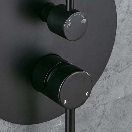 Douche encastrée design moderne avec mitigeur encastré - noir - DS CONCEPT ProShower Telesto