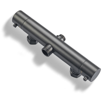 Douche pluie avec mitigeur thermostatique et douchette main - Gun Metal - Lynn