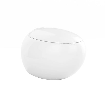 Pack WC suspendu design arrondi avec bâti-support décoratif - blanc - 40 cm - HURO II