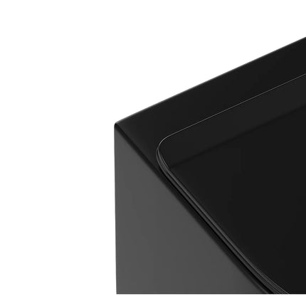 WC suspendu sans bride avec bâti-support décoratif - Noir - 36 cm - Les Essentiels