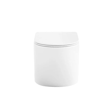 WC suspendu sans rebord avec bâti-support décoratif - Blanc brillant - 36 cm - Les Essentiels