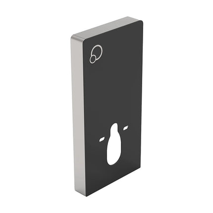 Bâti-support pour WC suspendu finition verre trempé noir brillant - 48,3 cm - SPINOSA