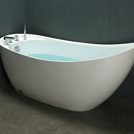 Baignoire à poser ovale finition brillante - Blanc - 170 cm - NATALIA