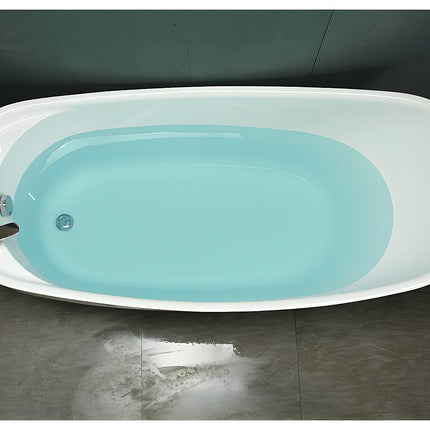 Baignoire à poser ovale finition brillante - Blanc - 170 cm - NATALIA
