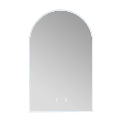 Miroir de salle de bain en arche avec LED et anti-buée - Transparent - 50 cm - ARCADI