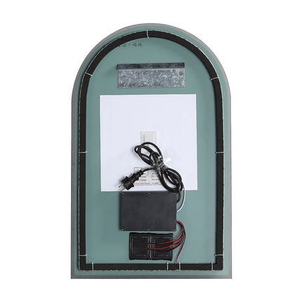 Miroir de salle de bain en arche avec LED et anti-buée - Transparent - 50 cm - ARCADI