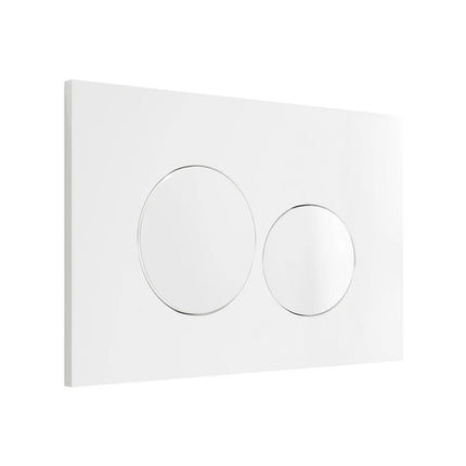 WC suspendu sans bride avec bâti-support et plaque double touche - Blanc - 36 cm - Les Essentiels DS CONCEPT