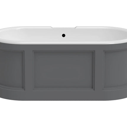 Baignoire îlot ovale finition mate - Gris mat - 73,5 cm - CAVASO