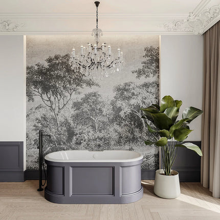 Baignoire îlot ovale finition mate - Gris mat - 73,5 cm - CAVASO