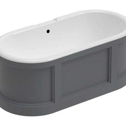 Baignoire îlot ovale finition mate - Gris mat - 73,5 cm - CAVASO