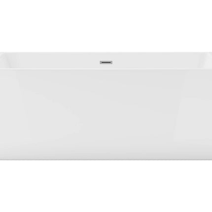 Baignoire rectangulaire design avec pose au sol - Blanc brillant - 75 cm - PIKAIA