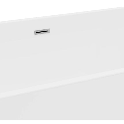 Baignoire rectangulaire design avec pose au sol - Blanc brillant - 75 cm - PIKAIA