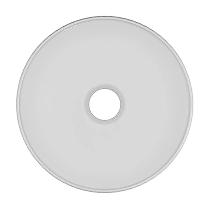 Vasque à poser striée avec vasque ronde - Blanc mat - 36 cm - PEDARA