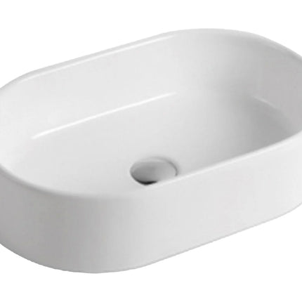 Vasque à poser ovale brillante - Blanc - 56 cm - IWA II