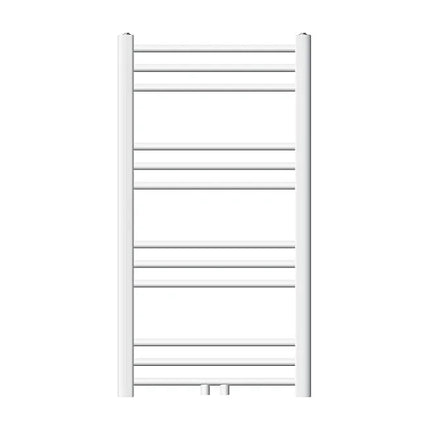 Radiateur sèche-serviettes blanc design épuré 50 cm à inertie fluide | SDB PREMIUM