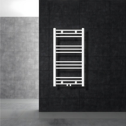 Radiateur sèche-serviettes blanc design épuré 50 cm à inertie fluide | SDB PREMIUM