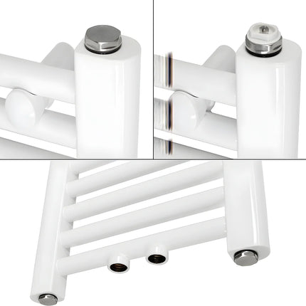 Radiateur sèche-serviettes blanc design épuré 50 cm à inertie fluide | SDB PREMIUM