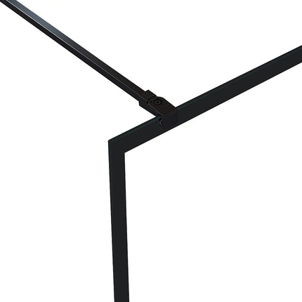 Paroi de douche à l'italienne style industriel noir mat - 120 cm - INAYA II