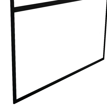 Paroi de douche à l'italienne style industriel noir mat - 120 cm - INAYA II
