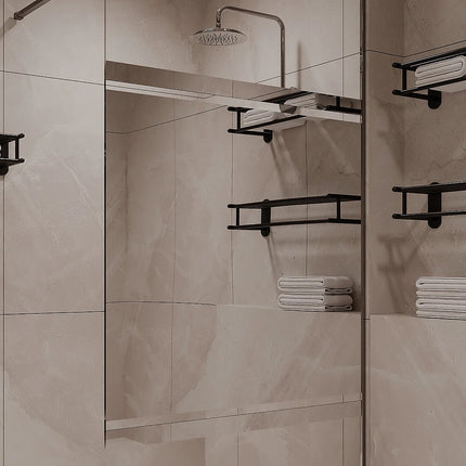 Paroi de douche effet miroir chromé - Argenté - 120 cm - ZENADO