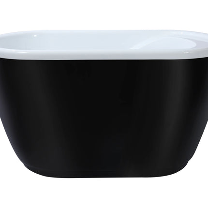 Baignoire sabot - 120 x 75 x 65 cm - Noire - 165 L - PICCOLA