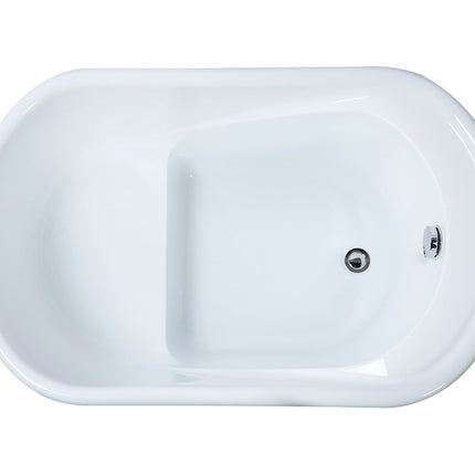 Baignoire sabot - 120 x 75 x 65 cm - Noire - 165 L - PICCOLA