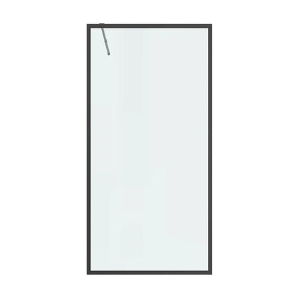 Paroi de douche à l'italienne finition noire mate - 100 cm - AMBERI
