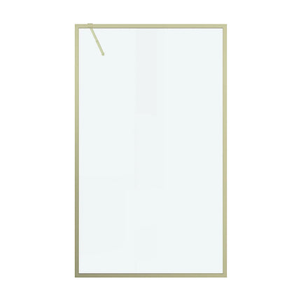 Paroi de douche à l'italienne finition dorée - 120 cm - AMBERI