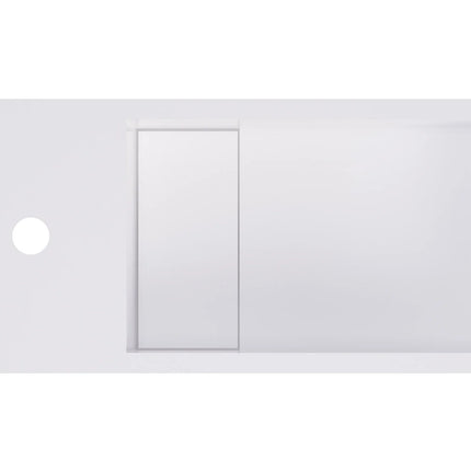 Meuble lave-main suspendu mat avec vasque intégrée - blanc - 40 cm - PUMORI