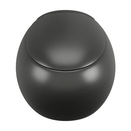 WC suspendu design contemporain avec bride - Noir mat - 40 cm - HURO II