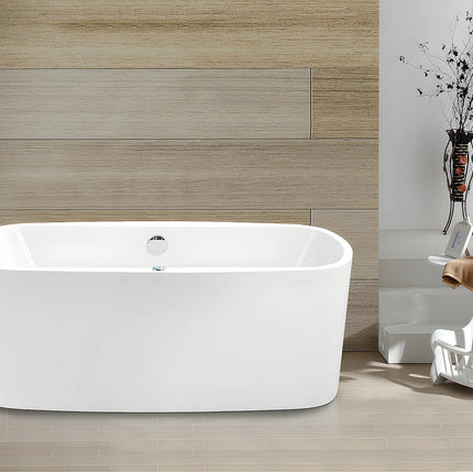Baignoire balnéo avec LED intégrées - Blanc - 150 cm - SIRGAO