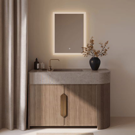 Miroir avec éclairage LED et système anti-buée - 60 cm - Orlando