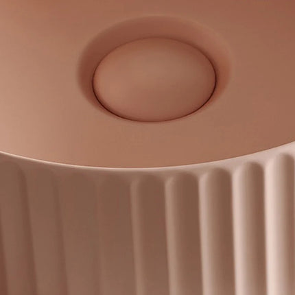 Vasque à poser ronde avec finition mate texturée - Rose - 36 cm - PEDARA
