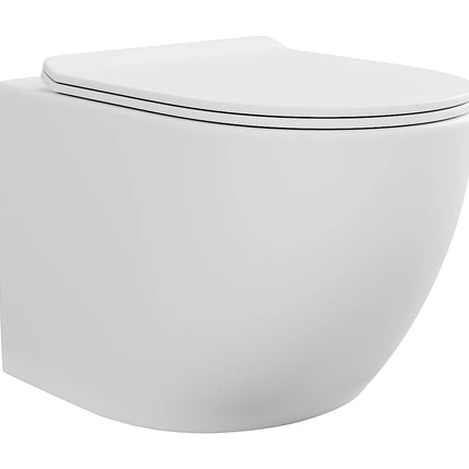 WC suspendu sans bride finition mate - blanc - 36 cm - Les Essentiels