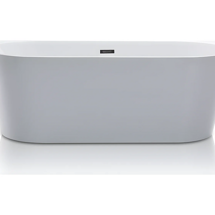 Baignoire semi îlot asymétrique finition brillante - Blanche - 180 cm - DIVINA