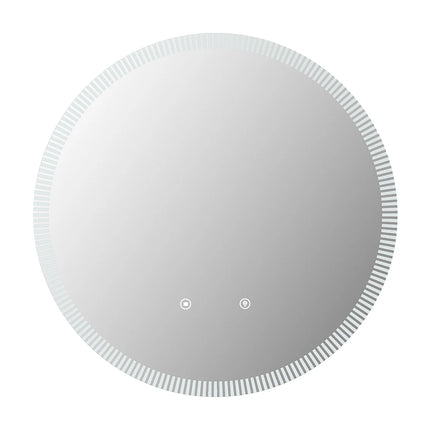 Miroir rond lumineux avec LED et anti-buée - Transparent - 60 cm - VERECIO