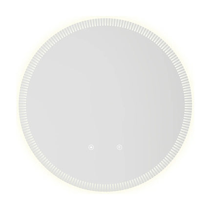 Miroir rond lumineux avec LED et anti-buée - Transparent - 60 cm - VERECIO