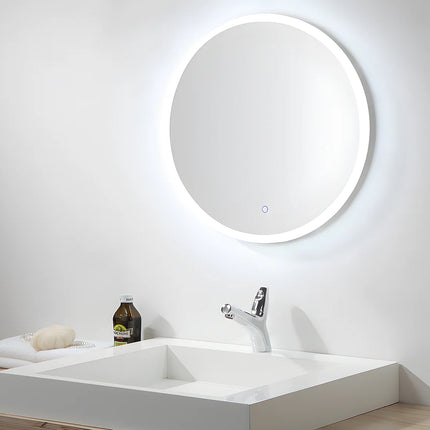 Miroir rond lumineux LED avec système anti-buée - Transparent - 80 cm - Les éphémères