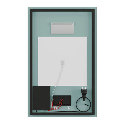 Miroir lumineux rectangulaire avec éclairage LED et anti-buée - Transparent - 50 cm - Les Astucieux by DS CONCEPT