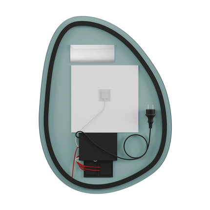 Miroir lumineux asymétrique anti-buée - Transparent - 60 cm - INACIA