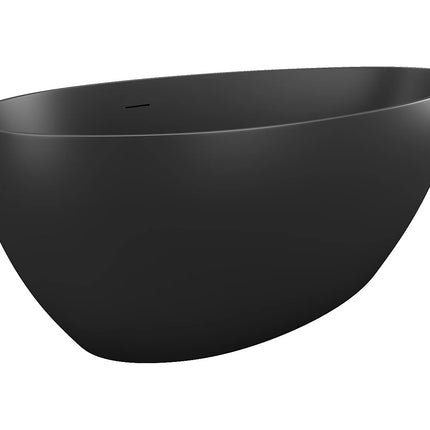 Baignoire à poser ovale finition noir mat - 160 cm - APULIA