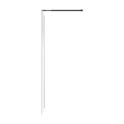 Paroi de douche à l'italienne finition mate avec dégradé - Noir mat - 120 cm - POMARO